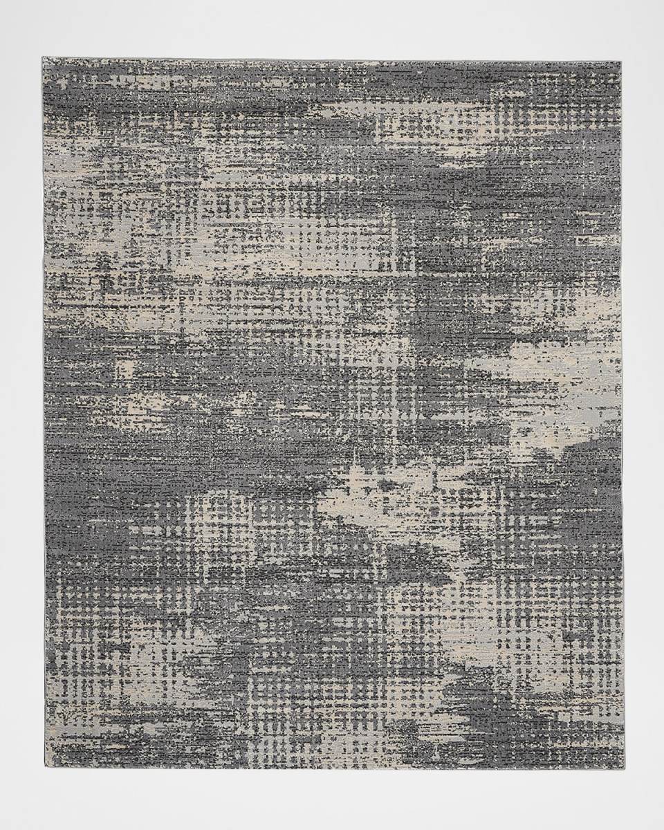 Rush Grey/Beige Power-Loomed Rug, 10' x 14'